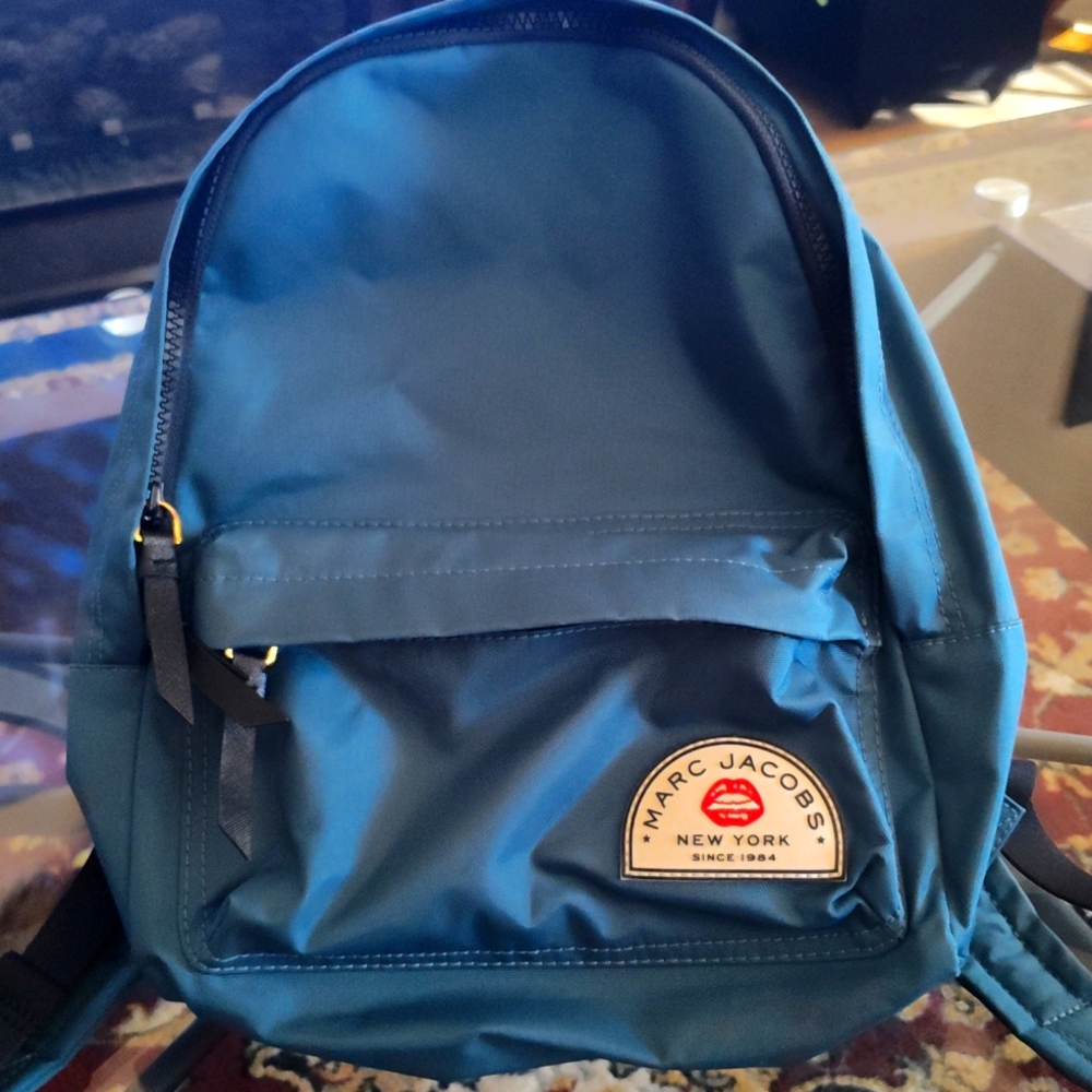 Marc Jacobs teal backpack